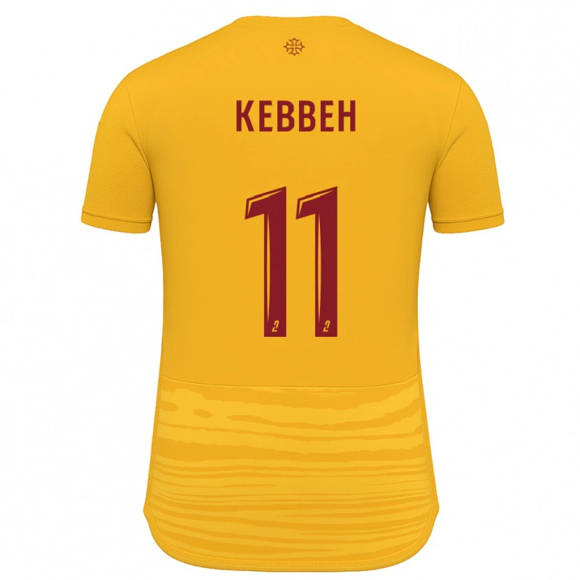 Danxen Mujer Camiseta Salimu Kebbeh #11 Naranja Borgoña 2ª Equipación 2025/26 La Camisa