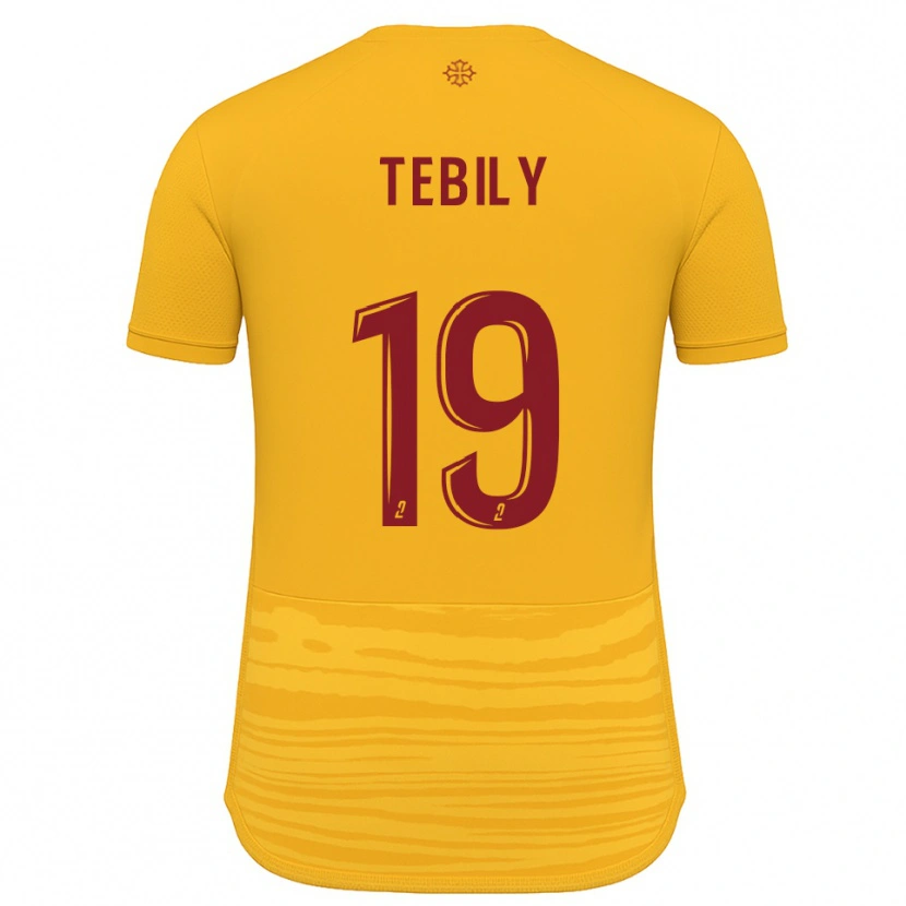 Danxen Mujer Camiseta Hermann Tebily #19 Naranja Borgoña 2ª Equipación 2025/26 La Camisa