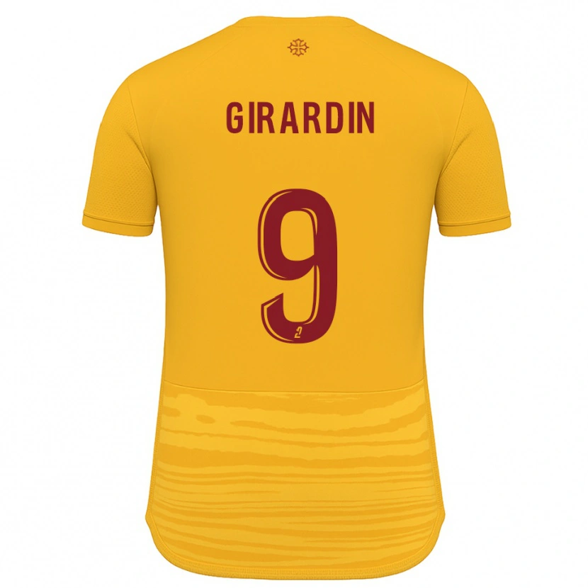 Danxen Mujer Camiseta Isaiah Girardin #9 Naranja Borgoña 2ª Equipación 2025/26 La Camisa