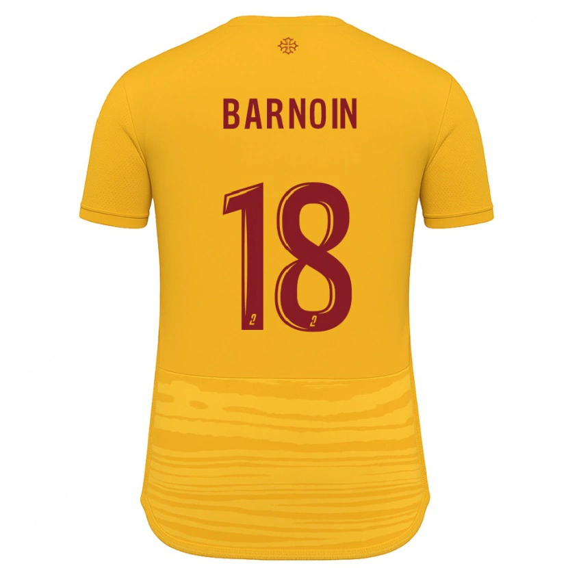 Danxen Mujer Camiseta Ninon Barnoin #18 Naranja Borgoña 2ª Equipación 2025/26 La Camisa