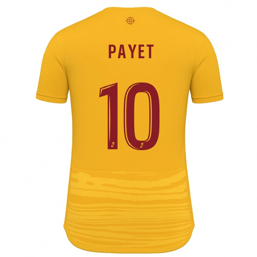 Danxen Mujer Camiseta Paul Payet #10 Naranja Borgoña 2ª Equipación 2025/26 La Camisa