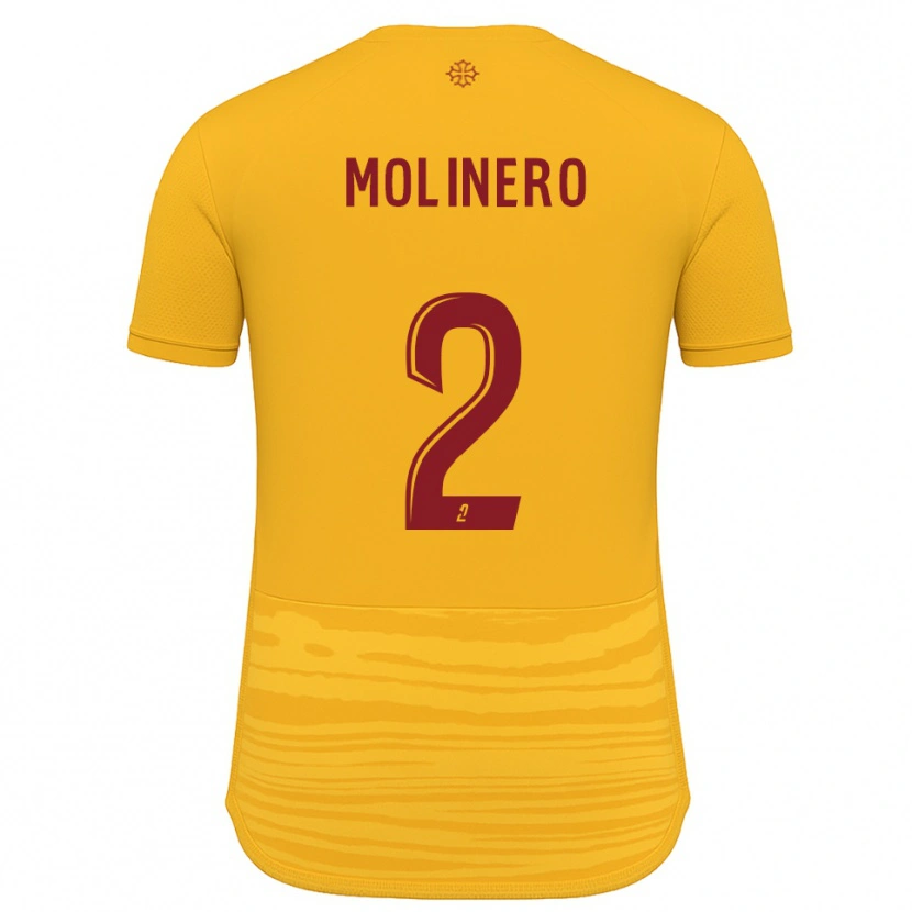 Danxen Mujer Camiseta Leny Molinero #2 Naranja Borgoña 2ª Equipación 2025/26 La Camisa