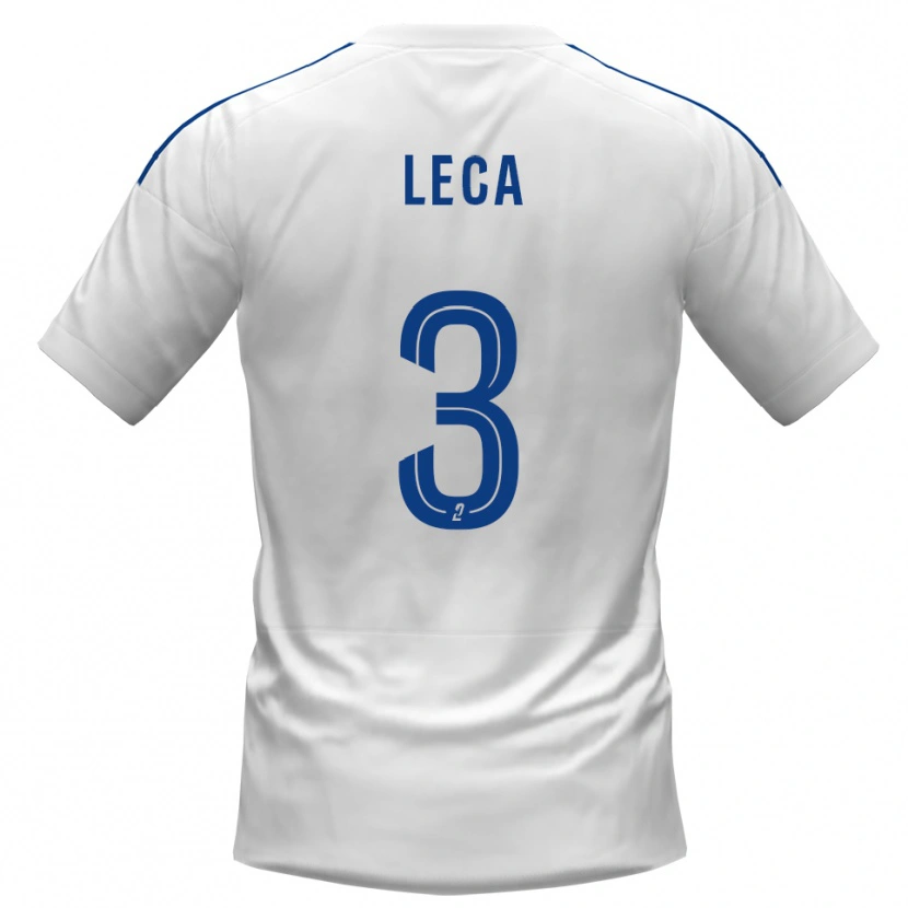 Danxen Mujer Camiseta Jean-Dominique Leca #3 Blanco Azul 2ª Equipación 2025/26 La Camisa