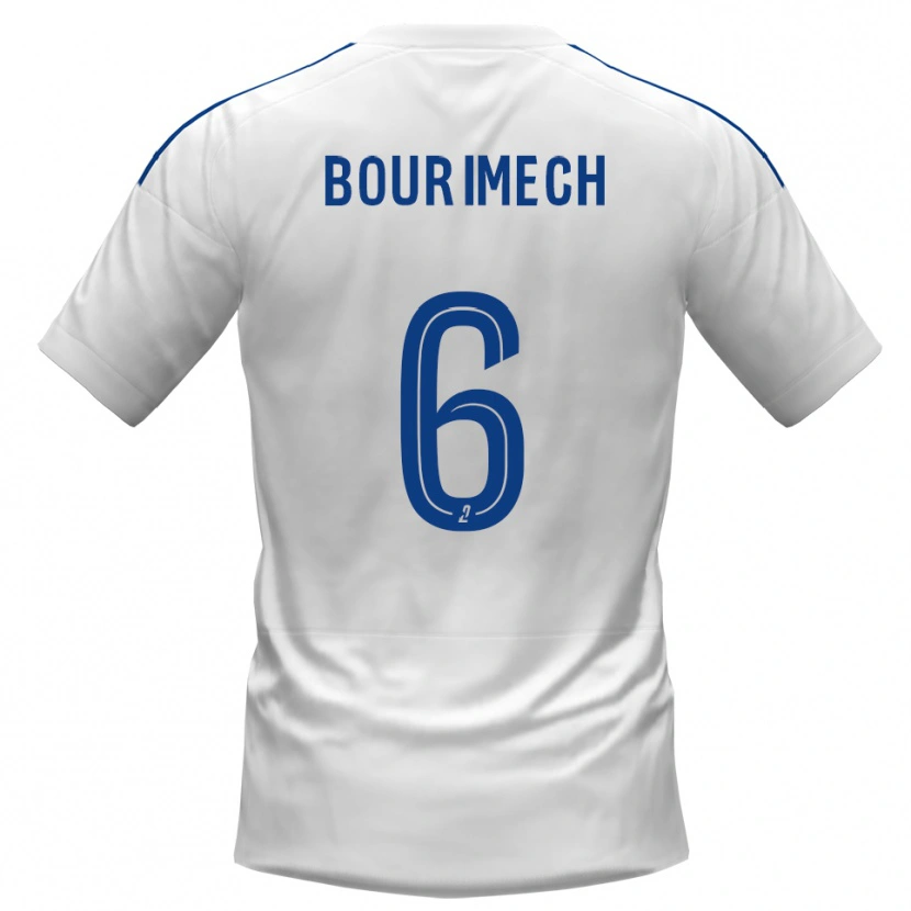 Danxen Mujer Camiseta Ilyes Bourimech #6 Blanco Azul 2ª Equipación 2025/26 La Camisa