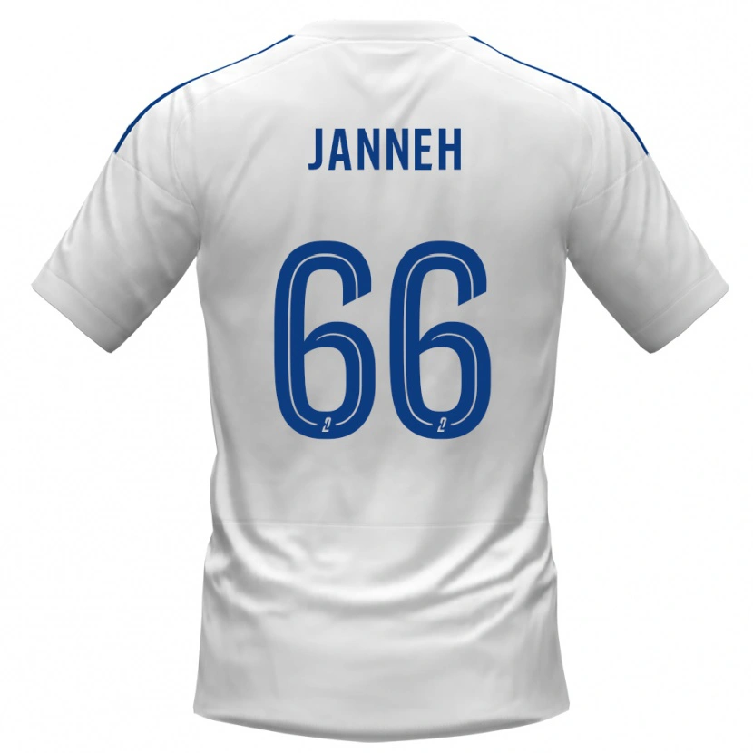 Danxen Mujer Camiseta Jocelyn Janneh #66 Blanco Azul 2ª Equipación 2025/26 La Camisa