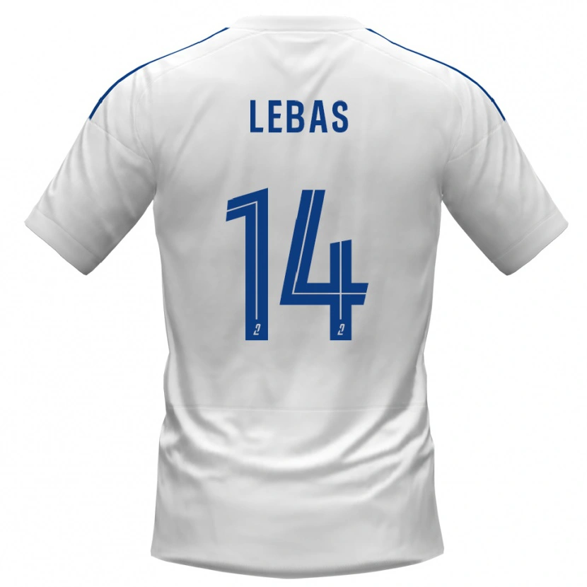 Danxen Mujer Camiseta Victor Lebas #14 Blanco Azul 2ª Equipación 2025/26 La Camisa