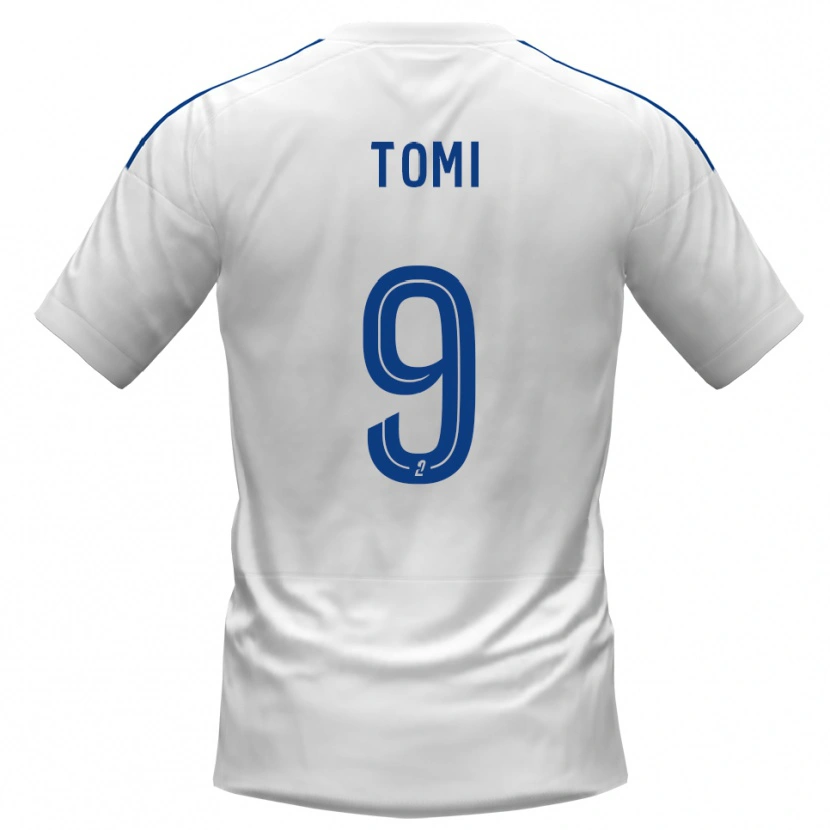 Danxen Mujer Camiseta Félix Tomi #9 Blanco Azul 2ª Equipación 2025/26 La Camisa