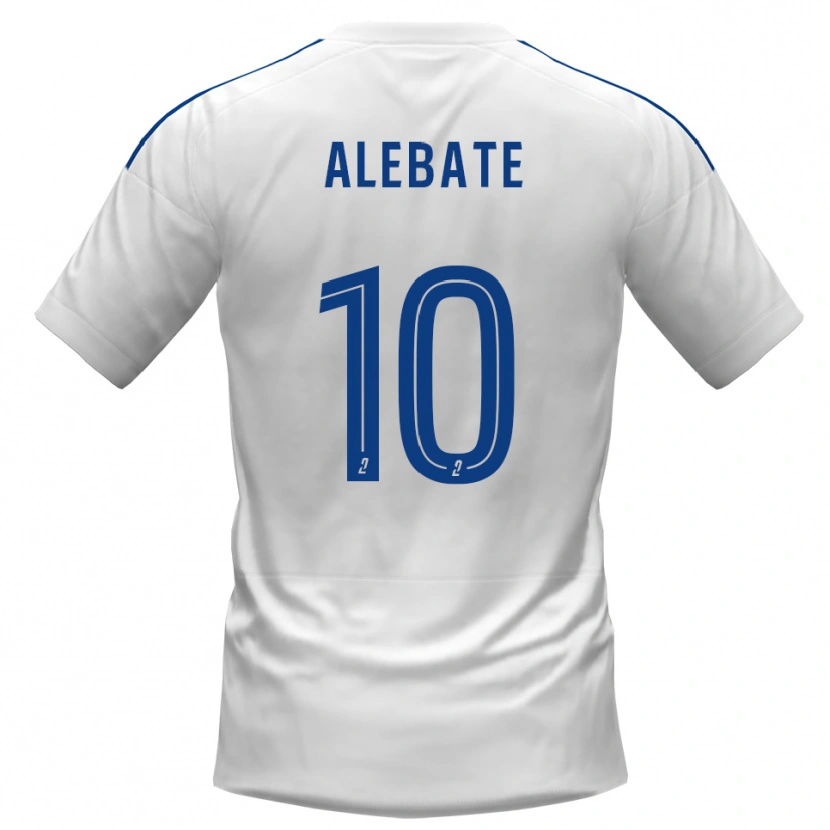 Danxen Mujer Camiseta Nolhann Alebate #10 Blanco Azul 2ª Equipación 2025/26 La Camisa
