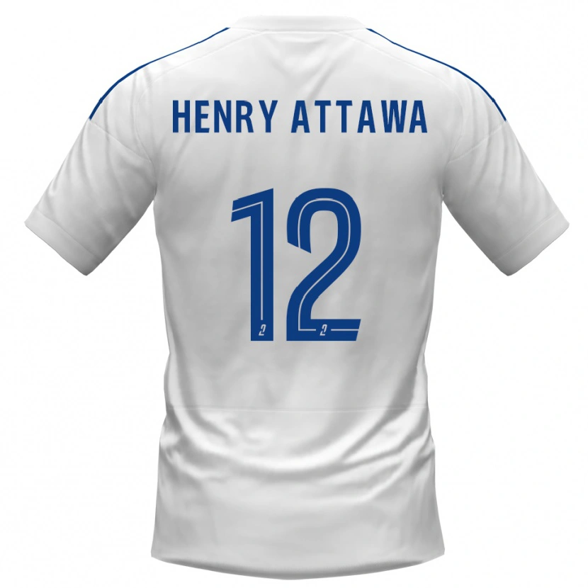 Danxen Mujer Camiseta Yoel Henry Attawa #12 Blanco Azul 2ª Equipación 2025/26 La Camisa