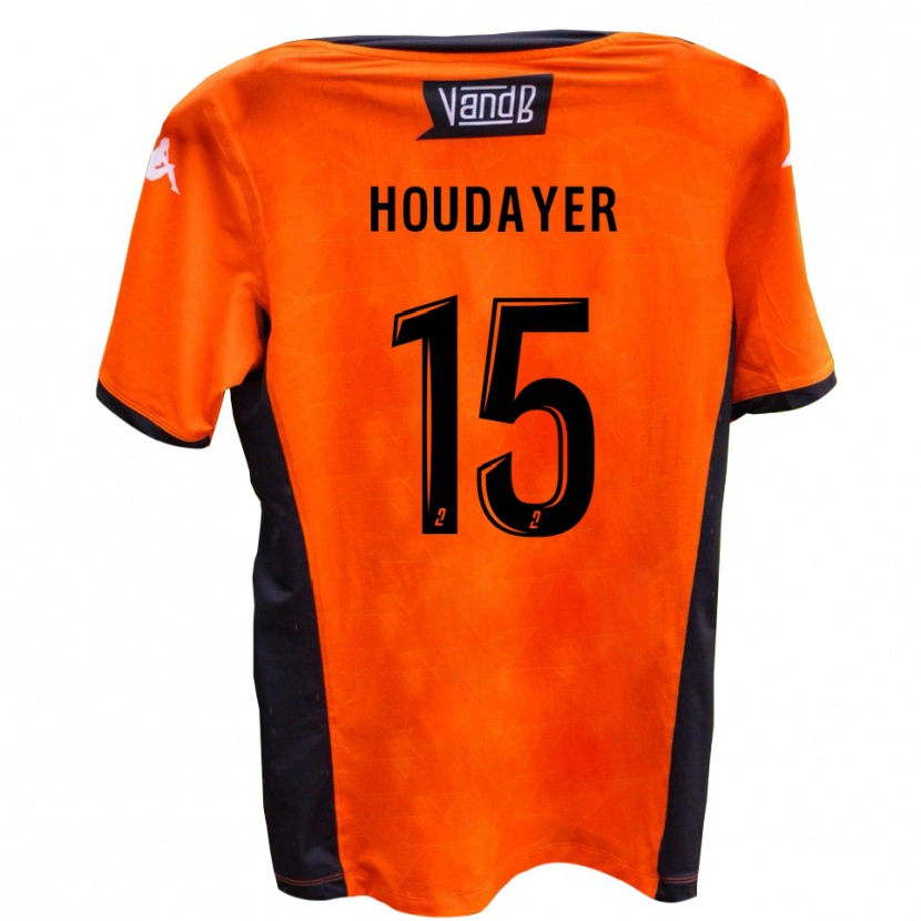 Danxen Mujer Camiseta Mathys Houdayer #15 Blanco Negro 2ª Equipación 2025/26 La Camisa