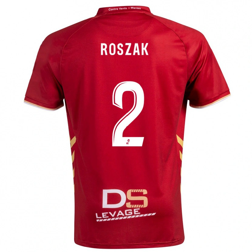Danxen Mujer Camiseta Dimitri Roszak #2 Borgoña Oro 2ª Equipación 2025/26 La Camisa