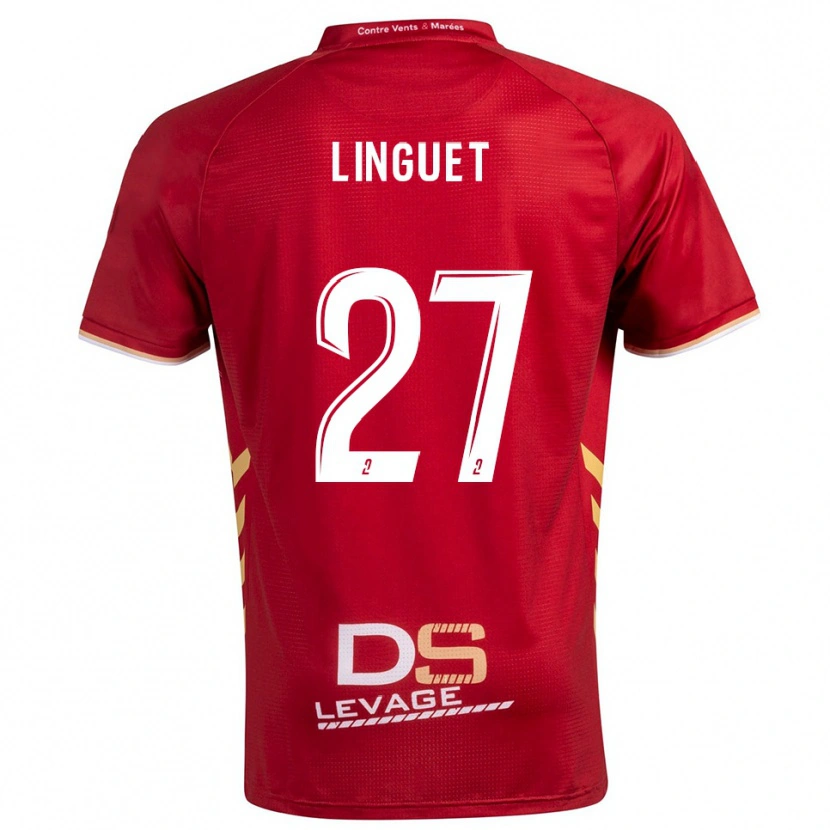 Danxen Mujer Camiseta Allan Linguet #27 Borgoña Oro 2ª Equipación 2025/26 La Camisa