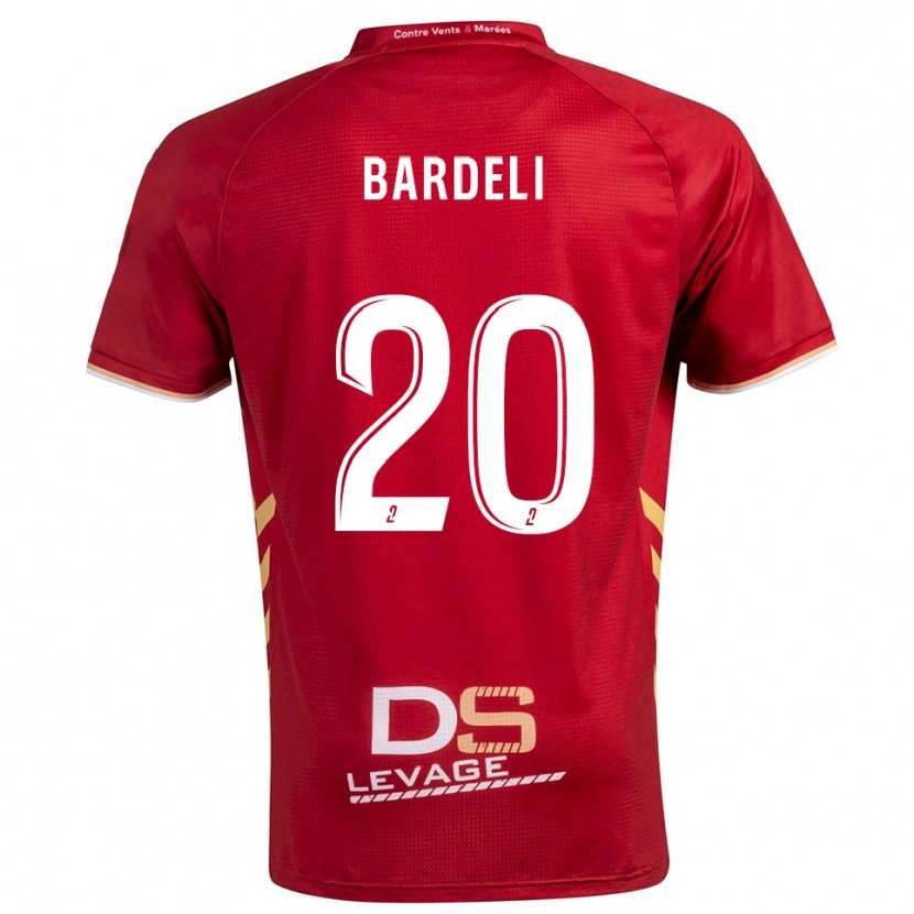 Danxen Mujer Camiseta Enzo Bardeli #20 Borgoña Oro 2ª Equipación 2025/26 La Camisa