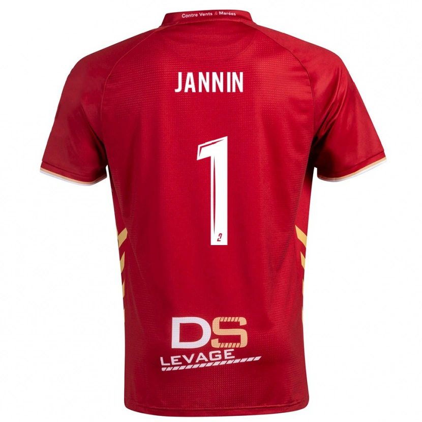Danxen Mujer Camiseta Elouann Jannin #1 Borgoña Oro 2ª Equipación 2025/26 La Camisa