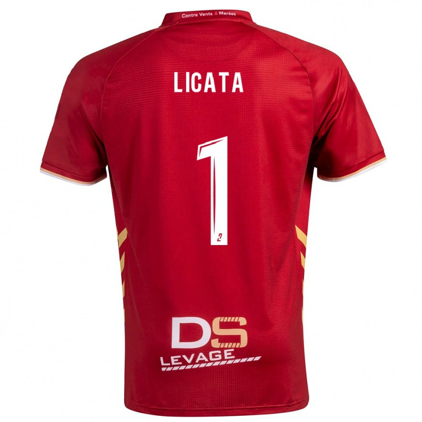 Danxen Mujer Camiseta Rafael Licata #1 Borgoña Oro 2ª Equipación 2025/26 La Camisa