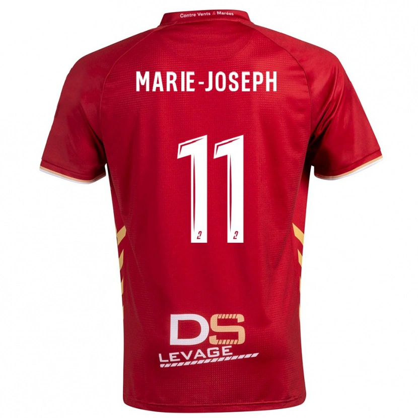 Danxen Mujer Camiseta Thomas Marie-Joseph #11 Borgoña Oro 2ª Equipación 2025/26 La Camisa