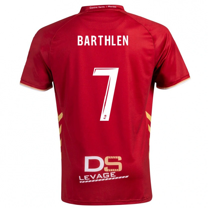 Danxen Mujer Camiseta Léo Barthlen #7 Borgoña Oro 2ª Equipación 2025/26 La Camisa
