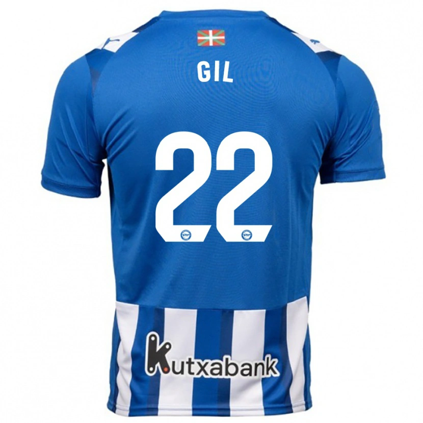 Danxen Niño Camiseta Raquel Gil #22 Azul Blanco 1ª Equipación 2025/26 La Camisa