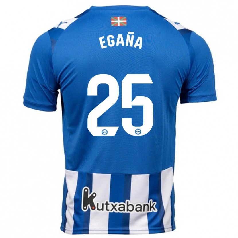 Danxen Niño Camiseta Eider Egaña #25 Azul Blanco 1ª Equipación 2025/26 La Camisa