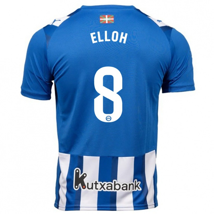 Danxen Niño Camiseta Rebecca Elloh #8 Azul Blanco 1ª Equipación 2025/26 La Camisa