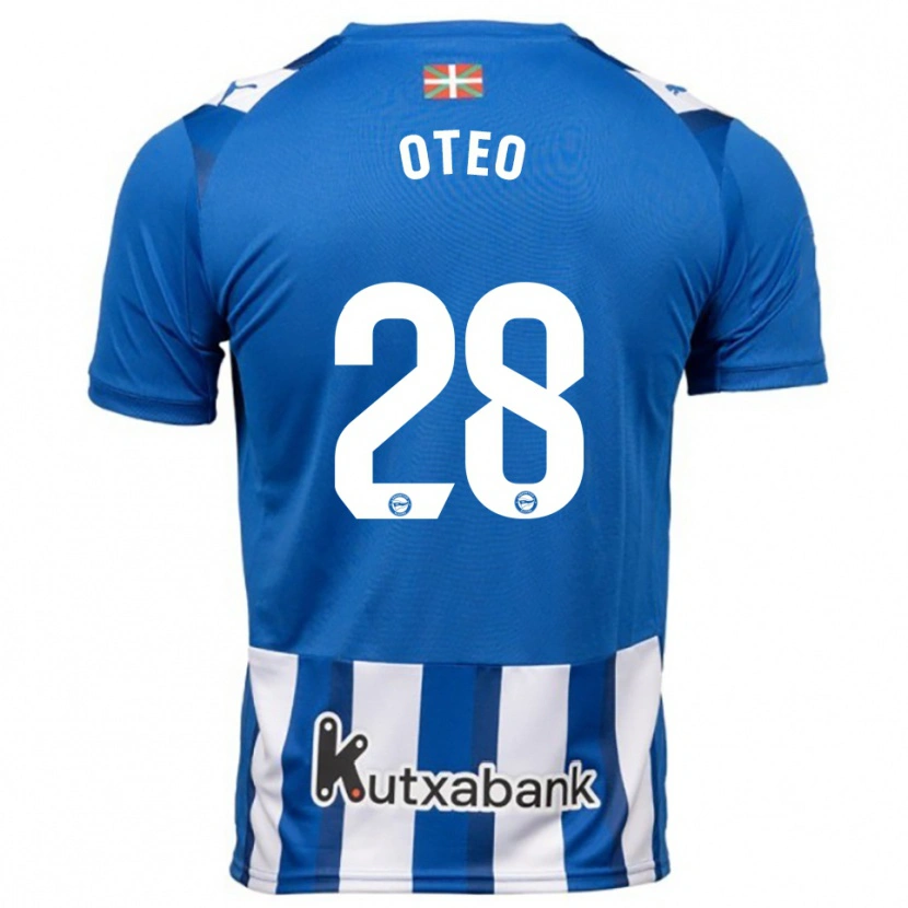 Danxen Niño Camiseta Iñigo Oteo #28 Azul Blanco 1ª Equipación 2025/26 La Camisa