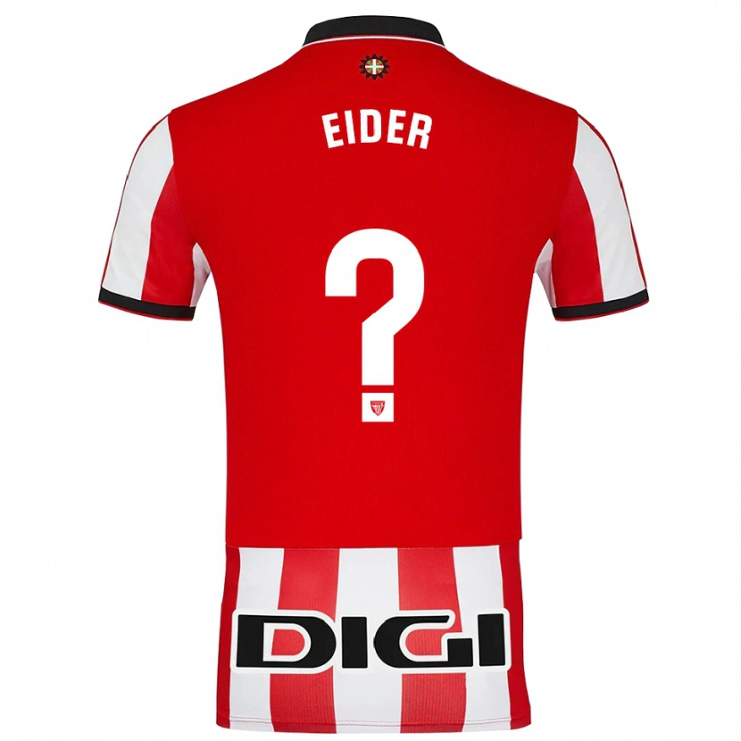 Danxen Niño Camiseta Eider Arana Mugueta #0 Rojo Blanco 1ª Equipación 2025/26 La Camisa
