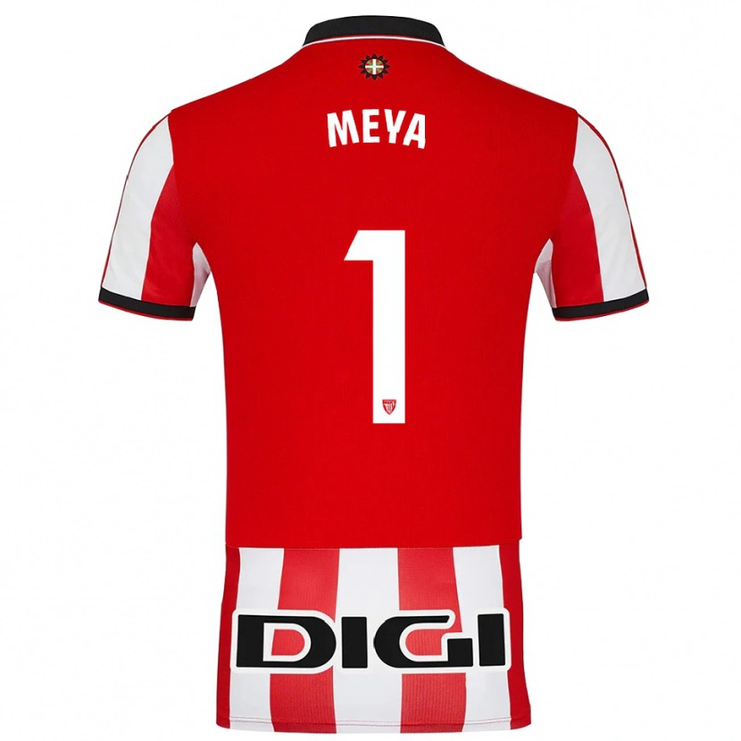 Danxen Niño Camiseta Aina Meya Bellot #1 Rojo Blanco 1ª Equipación 2025/26 La Camisa