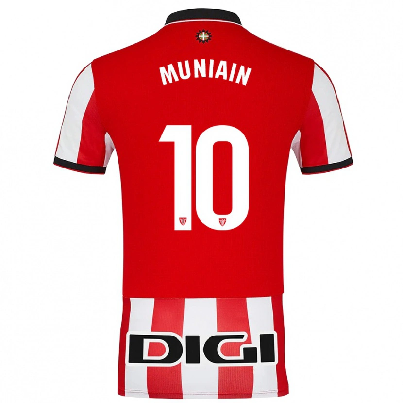 Danxen Niño Camiseta Iker Muniain #10 Rojo Blanco 1ª Equipación 2025/26 La Camisa