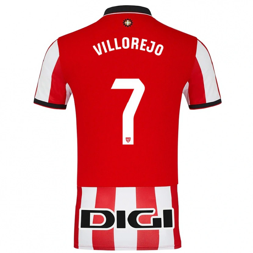 Danxen Niño Camiseta Ardaitz Villorejo #7 Rojo Blanco 1ª Equipación 2025/26 La Camisa