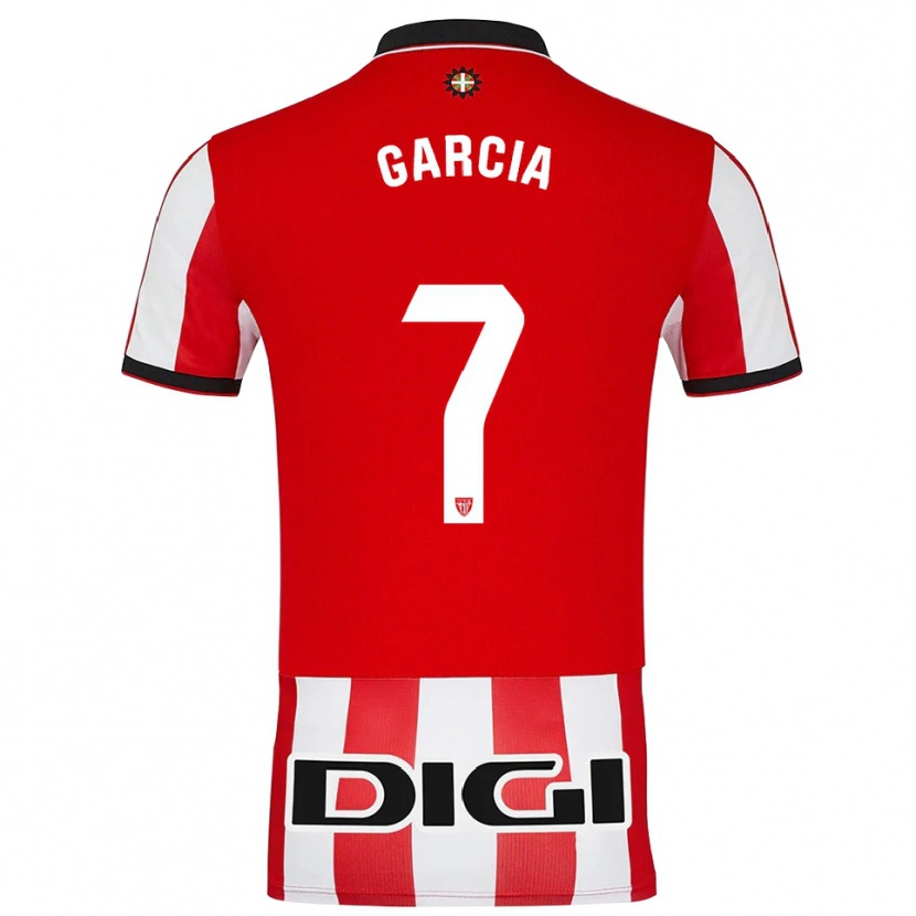 Danxen Niño Camiseta Nahikari García #7 Rojo Blanco 1ª Equipación 2025/26 La Camisa