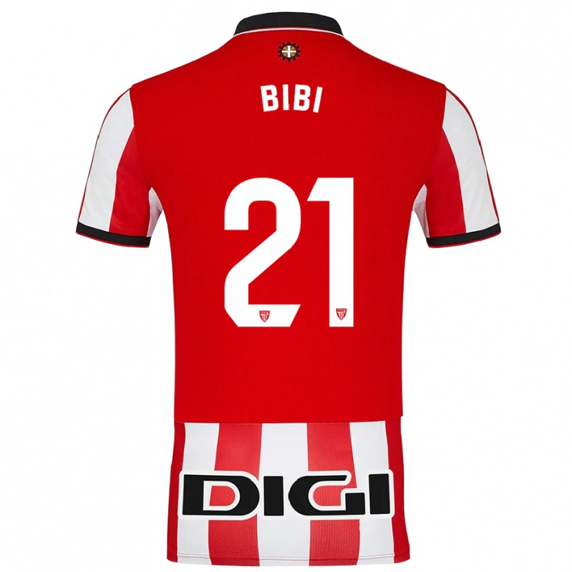 Danxen Niño Camiseta Bibiane Schulze Solano #21 Rojo Blanco 1ª Equipación 2025/26 La Camisa