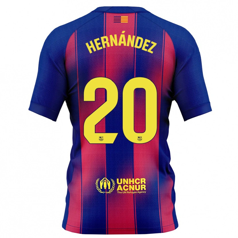 Danxen Niño Camiseta Unai Hernández #20 Azul Rojo 1ª Equipación 2025/26 La Camisa