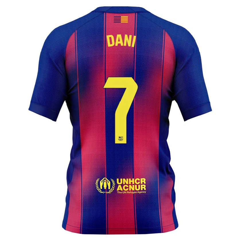 Danxen Niño Camiseta Dani Rodríguez #7 Azul Rojo 1ª Equipación 2025/26 La Camisa