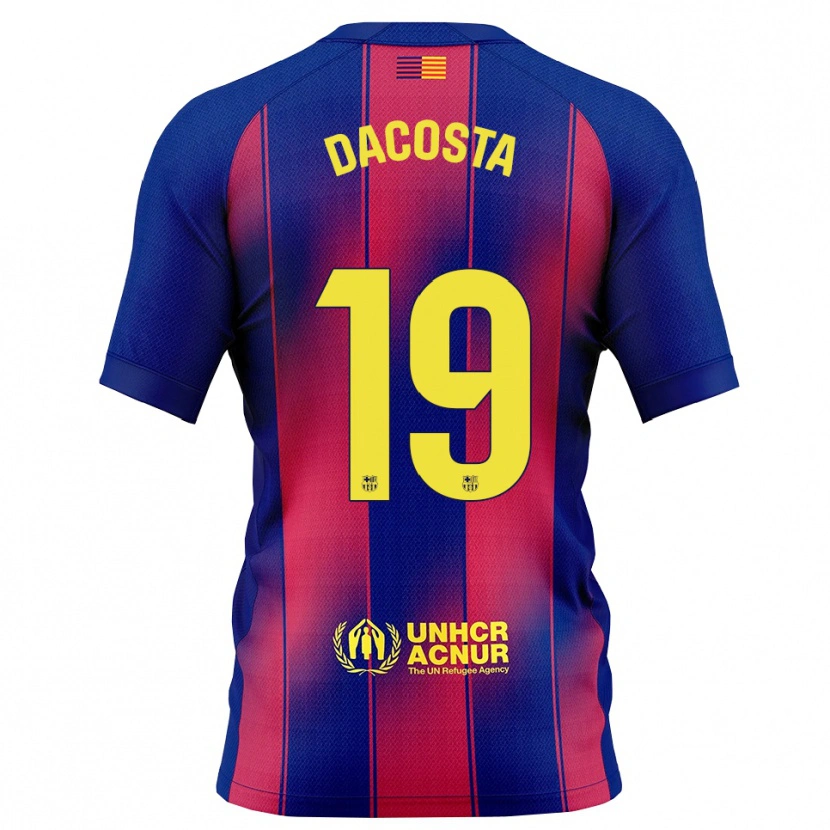 Danxen Niño Camiseta Raúl Dacosta #19 Azul Rojo 1ª Equipación 2025/26 La Camisa