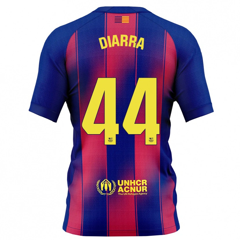 Danxen Niño Camiseta Ibrahim Diarra #44 Azul Rojo 1ª Equipación 2025/26 La Camisa