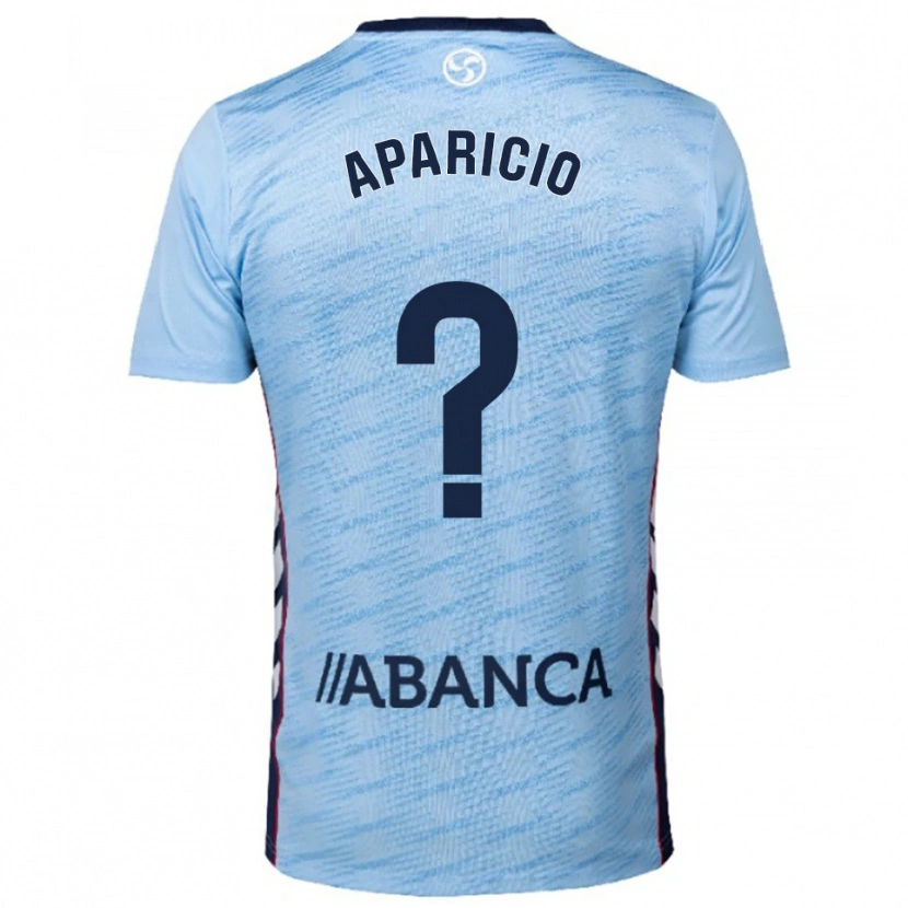 Danxen Niño Camiseta Pablo Aparicio #0 Celeste Rojo 1ª Equipación 2025/26 La Camisa