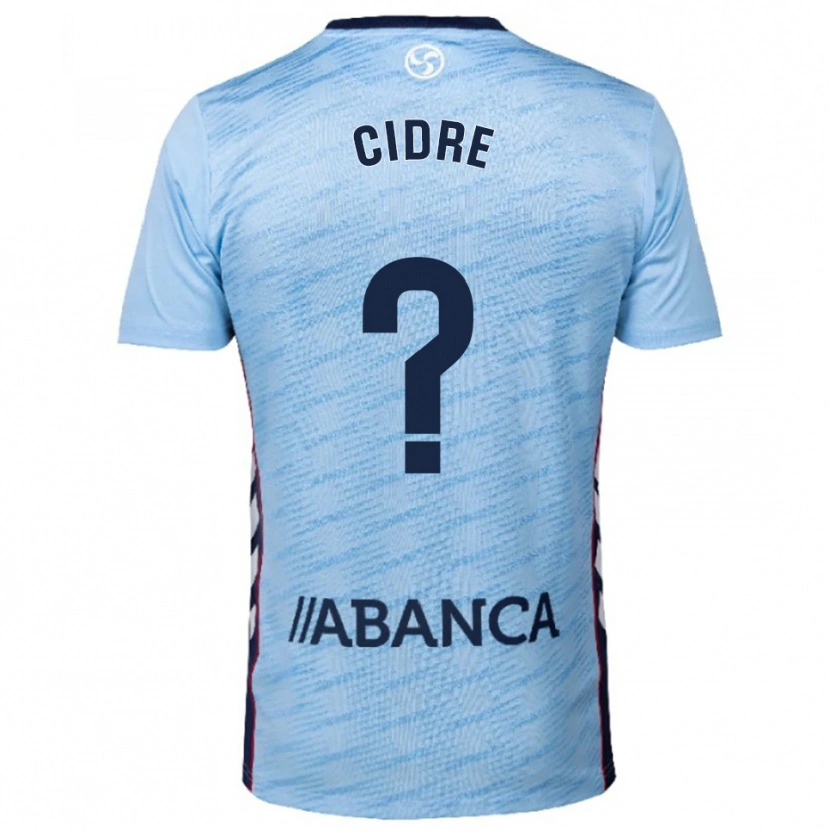 Danxen Niño Camiseta Xavier Cidre #0 Celeste Rojo 1ª Equipación 2025/26 La Camisa