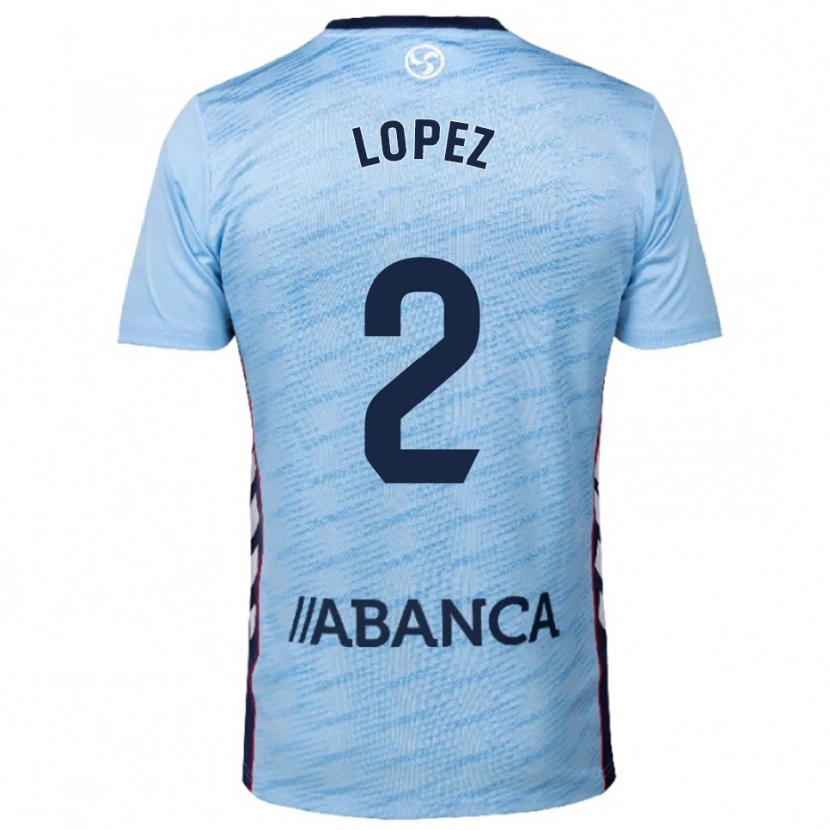 Danxen Niño Camiseta Iván López #2 Celeste Rojo 1ª Equipación 2025/26 La Camisa