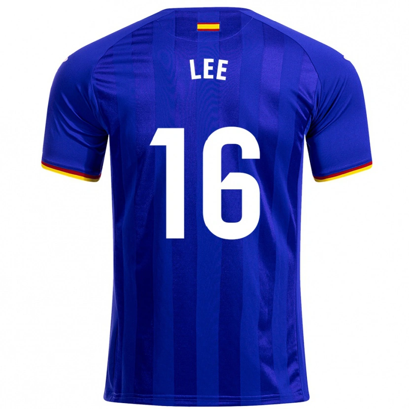 Danxen Niño Camiseta Sang-Min Lee #16 Azul Rojo Amarillo 1ª Equipación 2025/26 La Camisa