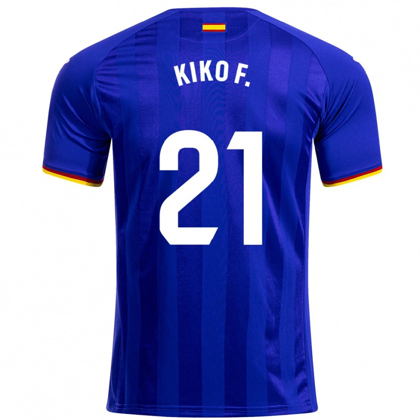Danxen Niño Camiseta Kiko Femenía #21 Azul Rojo Amarillo 1ª Equipación 2025/26 La Camisa
