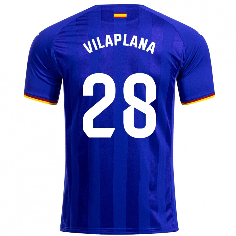 Danxen Niño Camiseta Marc Vilaplana #28 Azul Rojo Amarillo 1ª Equipación 2025/26 La Camisa
