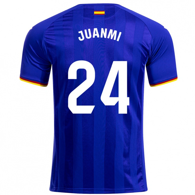 Danxen Niño Camiseta Juanmi #24 Azul Rojo Amarillo 1ª Equipación 2025/26 La Camisa