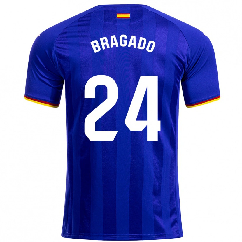 Danxen Niño Camiseta Alonso Bragado #24 Azul Rojo Amarillo 1ª Equipación 2025/26 La Camisa
