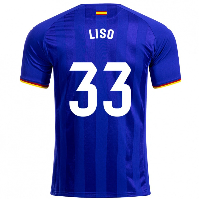 Danxen Niño Camiseta Adrián Liso #33 Azul Rojo Amarillo 1ª Equipación 2025/26 La Camisa