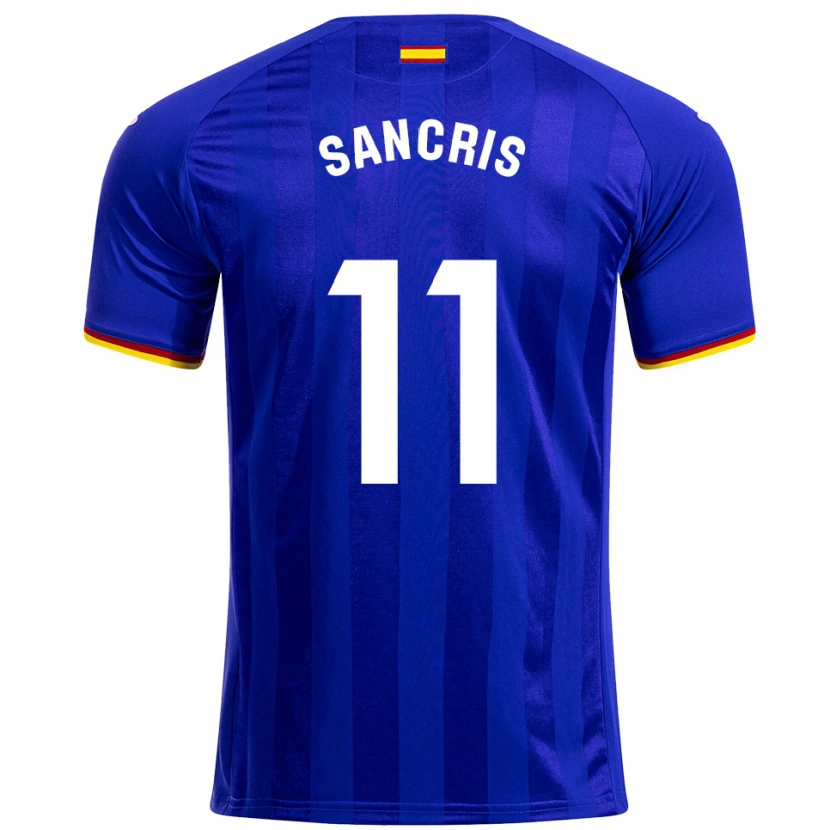 Danxen Niño Camiseta Álex Sancris #11 Azul Rojo Amarillo 1ª Equipación 2025/26 La Camisa
