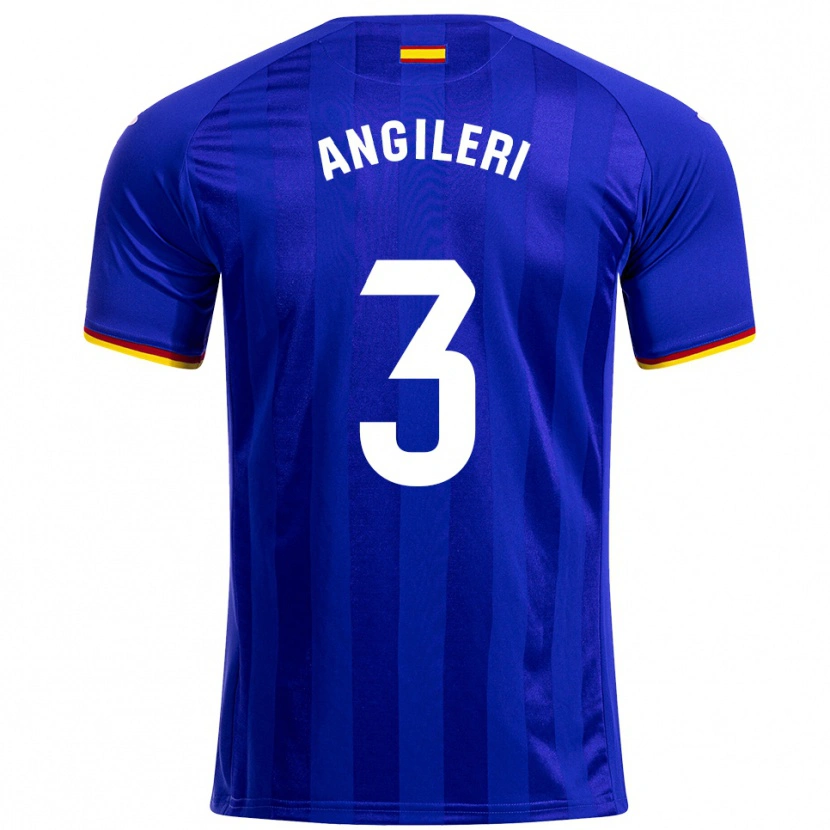 Danxen Niño Camiseta Fabrizio Angileri #3 Azul Rojo Amarillo 1ª Equipación 2025/26 La Camisa