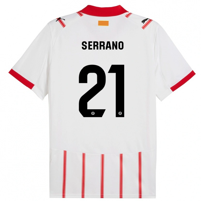 Danxen Niño Camiseta Ot Serrano #21 Blanco Rojo 1ª Equipación 2025/26 La Camisa