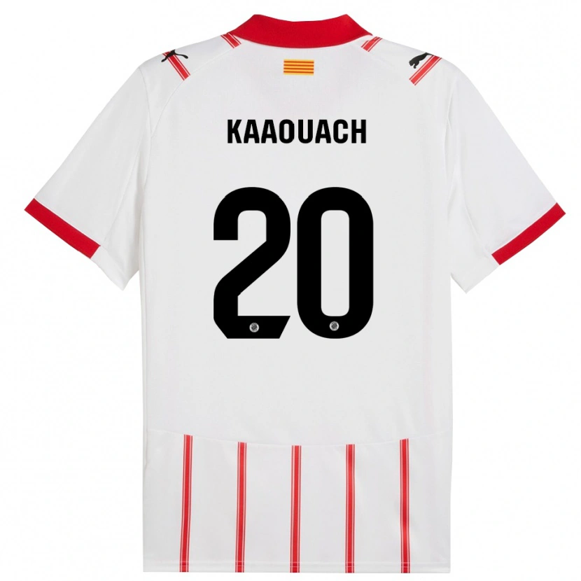 Danxen Niño Camiseta Nabil Kaaouach #20 Blanco Rojo 1ª Equipación 2025/26 La Camisa