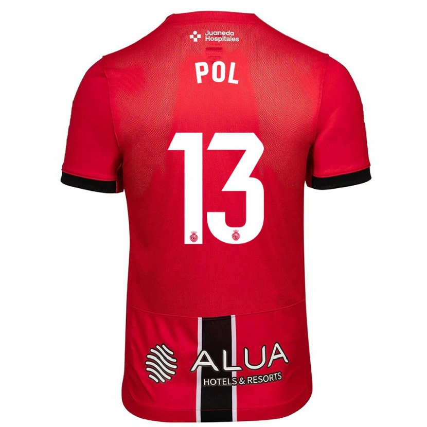 Danxen Niño Camiseta Joan Pol #13 Rojo Negro 1ª Equipación 2025/26 La Camisa