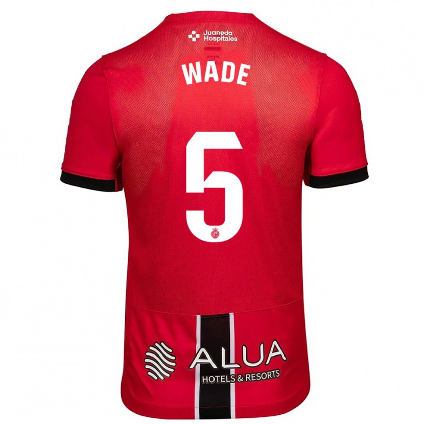 Danxen Niño Camiseta Sebas Wade #5 Rojo Negro 1ª Equipación 2025/26 La Camisa